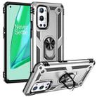 For OnePlus 9 Pro Shockproof TPU + PC Protective Case with 360 Degree Rotating Holder(Silver) - 1