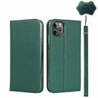 For iPhone 11 Pro Litchi Genuine Leather Phone Case (Green) - 1