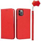 For iPhone 11 Pro Litchi Genuine Leather Phone Case (Red) - 1