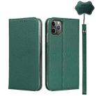 For iPhone 11 Pro Max Litchi Genuine Leather Phone Case (Green) - 1