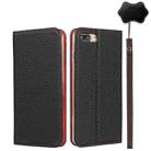 Litchi Genuine Leather Phone Case For iPhone 7 Plus / 8 Plus(Black) - 1