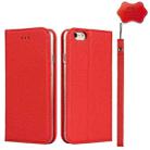 Litchi Genuine Leather Phone Case For iPhone 6 & 6s(Red) - 1