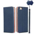 Litchi Genuine Leather Phone Case For iPhone 6 Plus & 6s Plus(Dark Blue) - 1