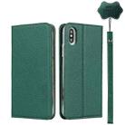 Litchi Genuine Leather Phone Case For iPhone X / XS(Green) - 1