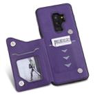 For Galaxy S9 Plus Solid Color Double Buckle Zipper Shockproof Protective Case(Purple) - 6