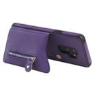 For Galaxy S9 Plus Solid Color Double Buckle Zipper Shockproof Protective Case(Purple) - 7