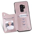 For Galaxy S9 Plus Solid Color Double Buckle Zipper Shockproof Protective Case(Rose Gold) - 6