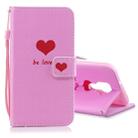 For Huawei Nova 5i Pro Colored Drawing Pattern Horizontal Flip PU Leather Case with Holder & Card Slots & Wallet & Lanyard(Red Heart) - 1