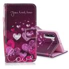 For Galaxy Note 10 Colored Drawing Pattern Horizontal Flip PU Leather Case with Holder & Card Slots & Wallet & Lanyard(Letter Heart) - 1