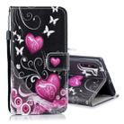 For Galaxy Note 10 Colored Drawing Pattern Horizontal Flip PU Leather Case with Holder & Card Slots & Wallet & Lanyard(Little Heart) - 1