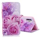 For Galaxy Note 10 Pro Colored Drawing Pattern Horizontal Flip PU Leather Case with Holder & Card Slots & Wallet & Lanyard(Rose) - 1