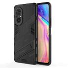 For Honor 50 SE / Huawei nova 9 SE Punk Armor 2 in 1 PC + TPU Shockproof Case with Invisible Holder(Black) - 1