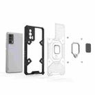 For vivo iQOO Neo5 Space PC+TPU Ring Holder Protective Case(White) - 3