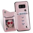 For Galaxy S8 Cat Bee Embossing Pattern Shockproof Protective Case with Card Slots & Photo Frame(Rose Gold) - 8