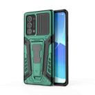 For OPPO Reno6 Pro+ 5G War Chariot Series Armor All-inclusive Shockproof PC + TPU Protective Case with Invisible Holder(Green) - 1
