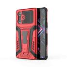 For Xiaomi Redmi K40 Gaming War Chariot Series Armor All-inclusive Shockproof PC + TPU Protective Case with Invisible Holder(Red) - 1