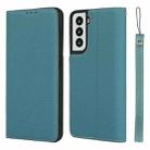 For Samsung Galaxy S21 5G Litchi Genuine Leather Phone Case(Sky Blue) - 1