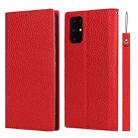 For Samsung Galaxy S20 Plus Litchi Genuine Leather Phone Case(Red) - 1