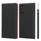 For Samsung Galaxy S20 FE Litchi Texture Horizontal Flip Top Layer Cowhide Leather Case with Holder & Card Slots & Wallet & Strap & Wire Winder(Black) - 1