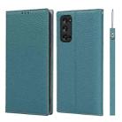 For Samsung Galaxy S20 FE Litchi Texture Horizontal Flip Top Layer Cowhide Leather Case with Holder & Card Slots & Wallet & Strap & Wire Winder(Sky Blue) - 1