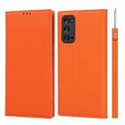 For Samsung Galaxy S20 FE Litchi Texture Horizontal Flip Top Layer Cowhide Leather Case with Holder & Card Slots & Wallet & Strap & Wire Winder(Orange) - 1