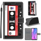 For Xiaomi Redmi 9 Voltage Coloured Drawing Magnetic Clasp Horizontal Flip PU Leather Case with Holder & Card Slots(C10 Black Red Tape) - 1