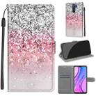 For Xiaomi Redmi 9 Voltage Coloured Drawing Magnetic Clasp Horizontal Flip PU Leather Case with Holder & Card Slots(C13 Silver Pink Glitter) - 1