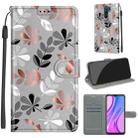 For Xiaomi Redmi 9 Voltage Coloured Drawing Magnetic Clasp Horizontal Flip PU Leather Case with Holder & Card Slots(C19 Material Flower) - 1