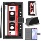 For Xiaomi Redmi 9A Voltage Coloured Drawing Magnetic Clasp Horizontal Flip PU Leather Case with Holder & Card Slots(C10 Black Red Tape) - 1