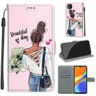 For Xiaomi Redmi 9C Voltage Coloured Drawing Magnetic Clasp Horizontal Flip PU Leather Case with Holder & Card Slots(C09 Hug Flower) - 1