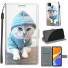 For Xiaomi Redmi 9C Voltage Coloured Drawing Magnetic Clasp Horizontal Flip PU Leather Case with Holder & Card Slots(C15 Blue Sweater White Cat) - 1