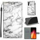 For Xiaomi Redmi Note 8 Voltage Coloured Drawing Magnetic Clasp Horizontal Flip PU Leather Case with Holder & Card Slots(C01 White Marble) - 1