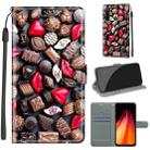 For Xiaomi Redmi Note 8 Voltage Coloured Drawing Magnetic Clasp Horizontal Flip PU Leather Case with Holder & Card Slots(C06 Red Lip Chocolate) - 1