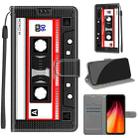 For Xiaomi Redmi Note 8 Voltage Coloured Drawing Magnetic Clasp Horizontal Flip PU Leather Case with Holder & Card Slots(C10 Black Red Tape) - 1