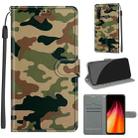 For Xiaomi Redmi Note 8 Voltage Coloured Drawing Magnetic Clasp Horizontal Flip PU Leather Case with Holder & Card Slots(C12 Green Yellow Camouflage) - 1