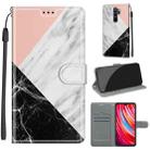 For Xiaomi Redmi Note 8 Pro Voltage Coloured Drawing Magnetic Clasp Horizontal Flip PU Leather Case with Holder & Card Slots(C07 Pink White Black) - 1