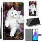 For Xiaomi Redmi Note 8T Voltage Coloured Drawing Magnetic Clasp Horizontal Flip PU Leather Case with Holder & Card Slots(C08 Flower Bush Big White Cat) - 1