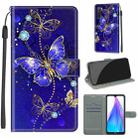 For Xiaomi Redmi Note 8T Voltage Coloured Drawing Magnetic Clasp Horizontal Flip PU Leather Case with Holder & Card Slots(C11 Blue Golden Chain Butterflies) - 1