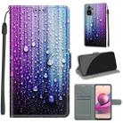 For Xiaomi Redmi Note 10 4G/Note 10S Voltage Coloured Drawing Magnetic Clasp Horizontal Flip PU Leather Case with Holder & Card Slots(C05 Purple Blue Water Drops) - 1