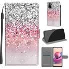 For Xiaomi Redmi Note 10 4G/Note 10S Voltage Coloured Drawing Magnetic Clasp Horizontal Flip PU Leather Case with Holder & Card Slots(C13 Silver Pink Glitter) - 1