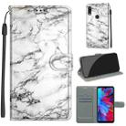 For Xiaomi Redmi Note 7 Voltage Coloured Drawing Magnetic Clasp Horizontal Flip PU Leather Case with Holder & Card Slots(C01 White Marble) - 1