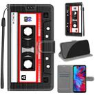 For Xiaomi Redmi Note 7 Voltage Coloured Drawing Magnetic Clasp Horizontal Flip PU Leather Case with Holder & Card Slots(C10 Black Red Tape) - 1
