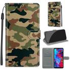 For Xiaomi Redmi Note 7 Voltage Coloured Drawing Magnetic Clasp Horizontal Flip PU Leather Case with Holder & Card Slots(C12 Green Yellow Camouflage) - 1