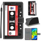 For Xiaomi Redmi Note 9/Redmi 10X 4G Voltage Coloured Drawing Magnetic Clasp Horizontal Flip PU Leather Case with Holder & Card Slots(C10 Black Red Tape) - 1