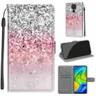 For Xiaomi Redmi Note 9/Redmi 10X 4G Voltage Coloured Drawing Magnetic Clasp Horizontal Flip PU Leather Case with Holder & Card Slots(C13 Silver Pink Glitter) - 1