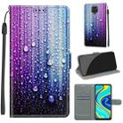 For Xiaomi Redmi Note 9S/9 Pro Voltage Coloured Drawing Magnetic Clasp Horizontal Flip PU Leather Case with Holder & Card Slots(C05 Purple Blue Water Drops) - 1