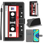 For Xiaomi Redmi Note 9S/9 Pro Voltage Coloured Drawing Magnetic Clasp Horizontal Flip PU Leather Case with Holder & Card Slots(C10 Black Red Tape) - 1