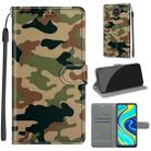 For Xiaomi Redmi Note 9S/9 Pro Voltage Coloured Drawing Magnetic Clasp Horizontal Flip PU Leather Case with Holder & Card Slots(C12 Green Yellow Camouflage) - 1