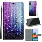 For Xiaomi Redmi Note 10 Pro Max/10 Pro Voltage Coloured Drawing Magnetic Clasp Horizontal Flip PU Leather Case with Holder & Card Slots(C05 Purple Blue Water Drops) - 1