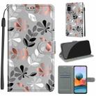 For Xiaomi Redmi Note 10 Pro Max/10 Pro Voltage Coloured Drawing Magnetic Clasp Horizontal Flip PU Leather Case with Holder & Card Slots(C19 Material Flower) - 1